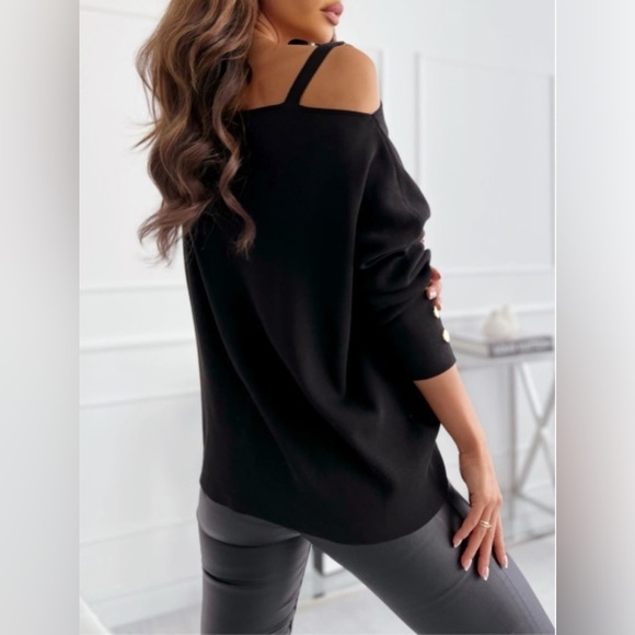 Draped Diva Drop Shoulder Long Sleeve Top - Picture 3 of 4